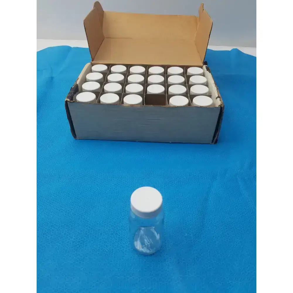 Generic Clear PET Wide Mouth Packer Bottles with White Screw Top Cap - Lot of 24 Laboratory Bottles, second-hand product photo 9