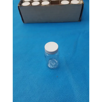 Generic Clear PET Wide Mouth Packer Bottles with White Screw Top Cap - Lot of 24 Laboratory Bottles, second-hand product photo 3