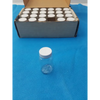 Clear PET Wide Mouth Packer Bottles with White Screw Top Cap - Lot of 24