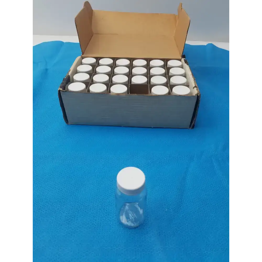 Generic Clear PET Wide Mouth Packer Bottles with White Screw Top Cap - Lot of 24 Laboratory Bottles, second-hand product photo 9