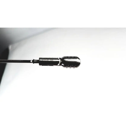 Black and silver clickline forceps insert with perforated grille and engraved markings for surgical instrument replacement