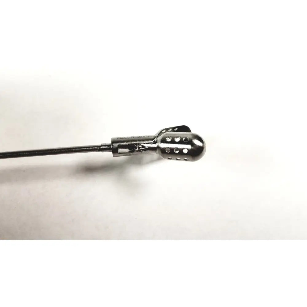 Silver metallic microphone with perforated grille and clip attachment for clickline forceps insert surgical instrument replacement