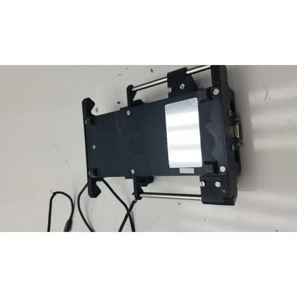 Black plastic microdialysis pump cma model 102 with metallic rods screws and silver reflective panel g-cir-r2-19i