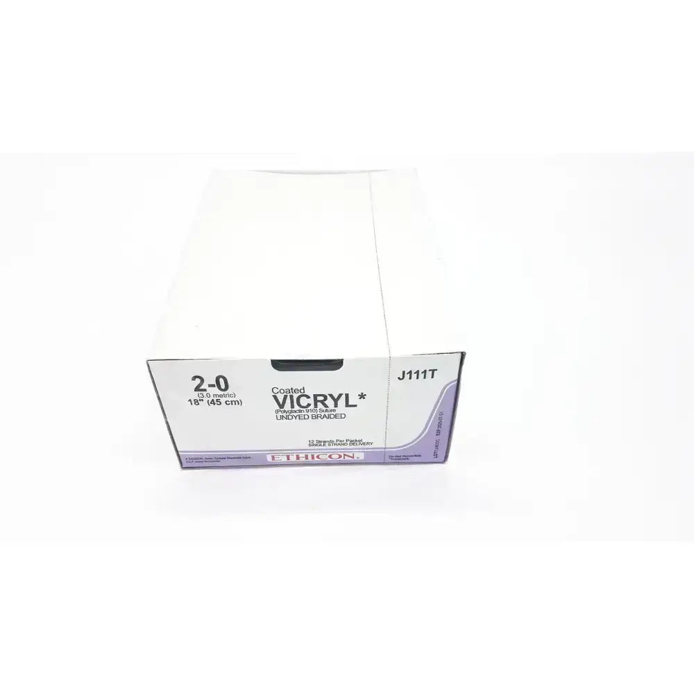 Coated Undyed Braided J111T, 2-0 18" Surgical Suture, second-hand product photo 1