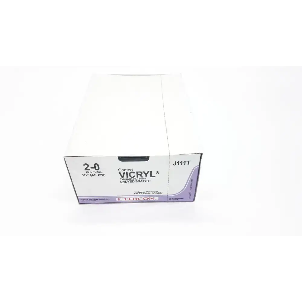 Coated Undyed Braided J111T, 2-0 18" Surgical Suture, new product photo 1