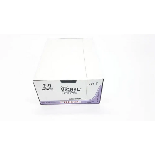 Coated Undyed Braided J111T, 2-0 18" Surgical Suture, new product photo 1