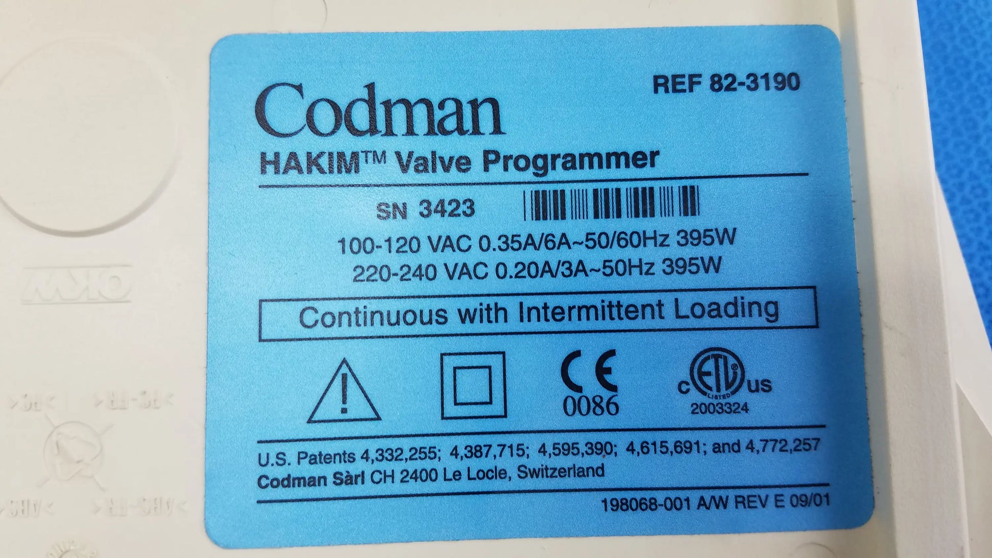 Codman Hakim Valve Programmer Ref 82-3190 Valve Programmer, second-hand product photo 10