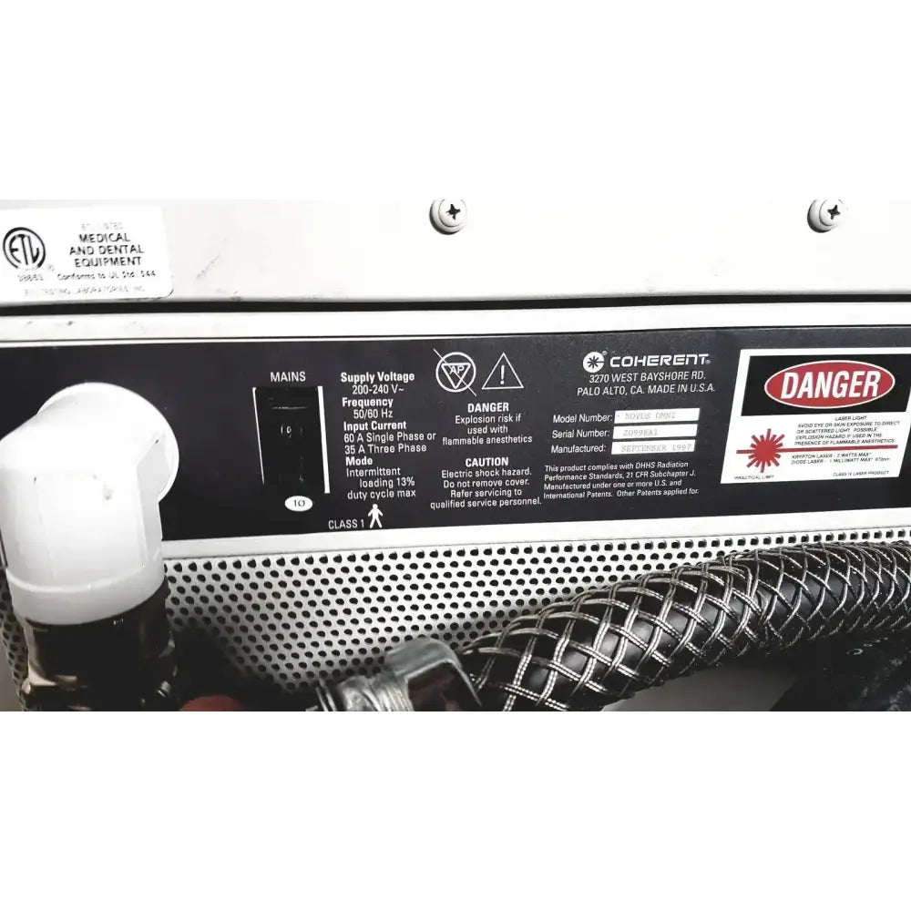 Coherent Novus Omni Opthalmic Photocoagulation Laser System 220 VOLT Ophthalmic Photocoagulation Laser System, as-is (for parts) product photo 16