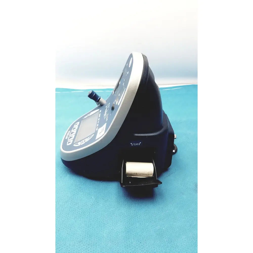 Black and silver colin press-mate prodigy ii 2240 patient monitor with digital display and paper roll for medical use