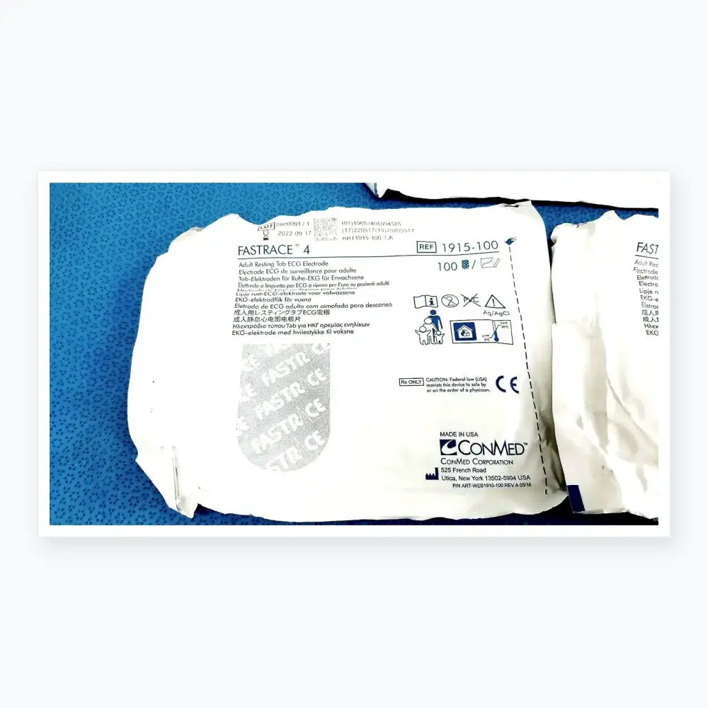 ConMed 1915-100 Fastrace 4 Adult Resting Tab ECG Electrode - Lot of 3 (Expired) ECG Electrode, second-hand product photo 3