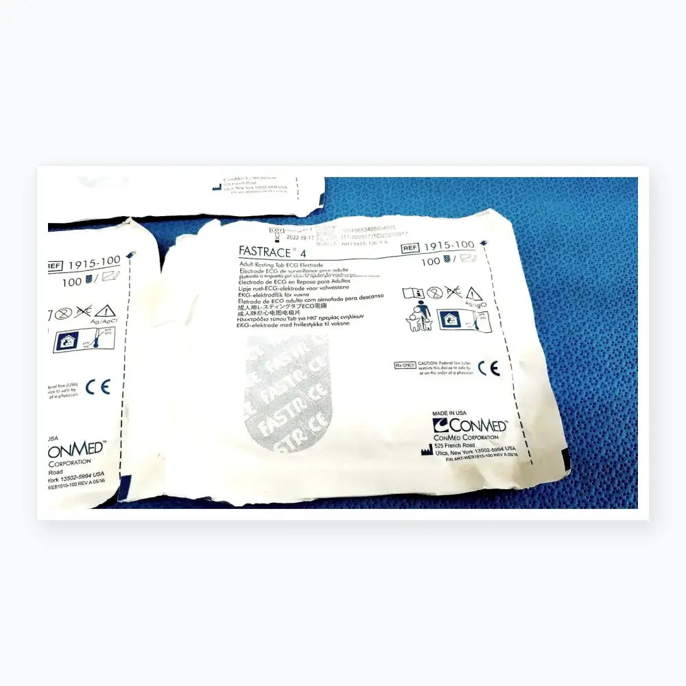 ConMed 1915-100 Fastrace 4 Adult Resting Tab ECG Electrode - Lot of 3 (Expired) ECG Electrode, second-hand product photo 2