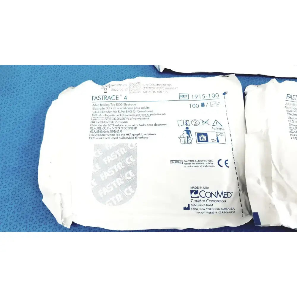 ConMed 1915-100 Fastrace 4 Adult Resting Tab ECG Electrode - Lot of 3 (Expired) ECG Electrode, second-hand product photo 3