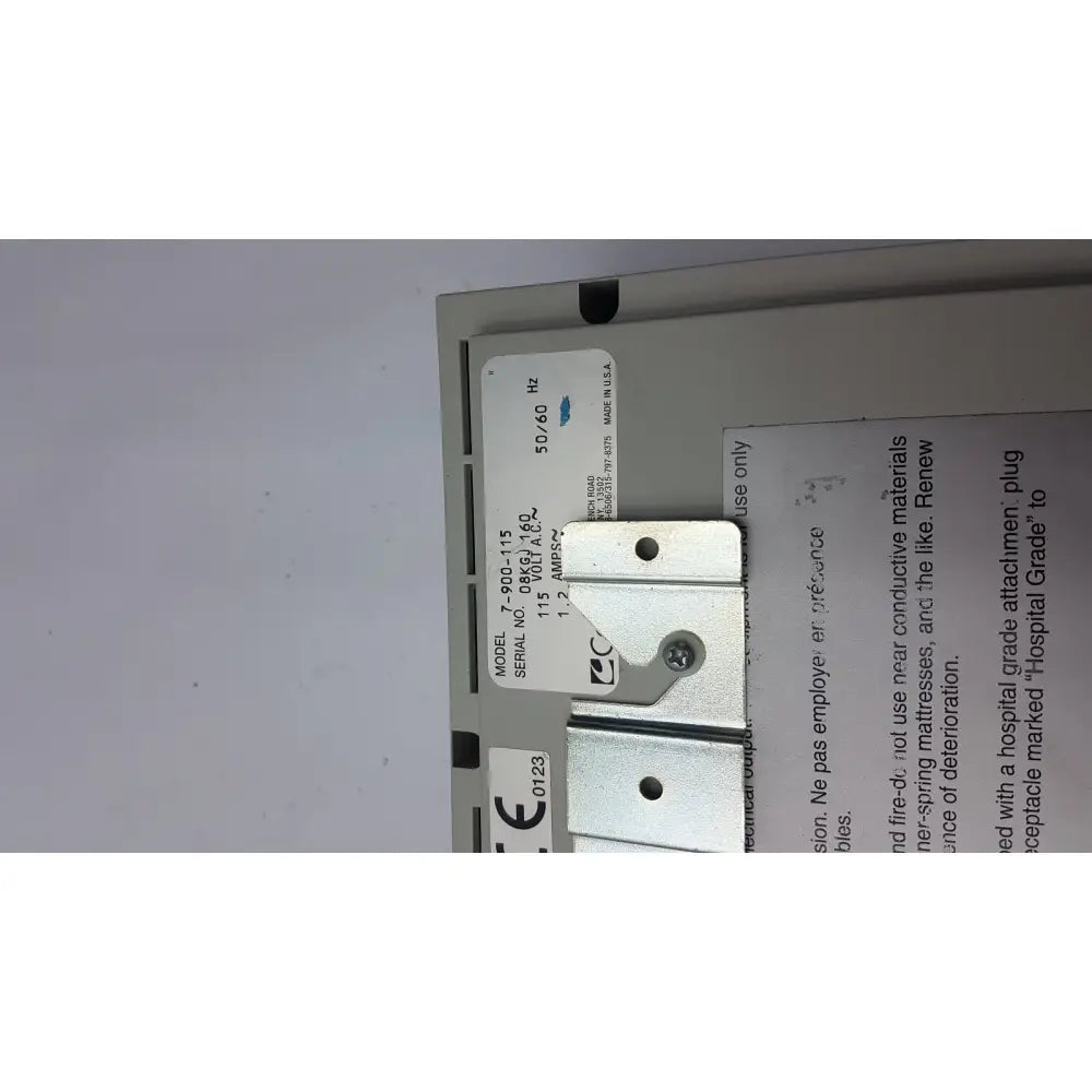 Silver metallic electrical circuit breaker with rectangular body and screw fastening for Conmed 2000 unit medical equipment reuse