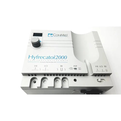 Conmed hyfrecator 2000 full electrosurgical unit in gray with digital display and control knobs for reuse medical use