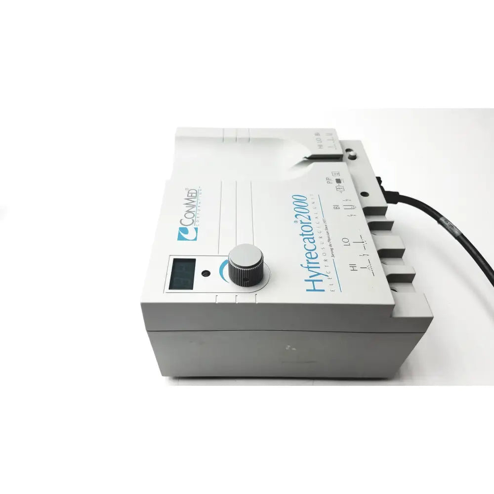 Gray conmed hyfrecator 2000 electrosurgical system with digital display and control knob for reuse medical procedures