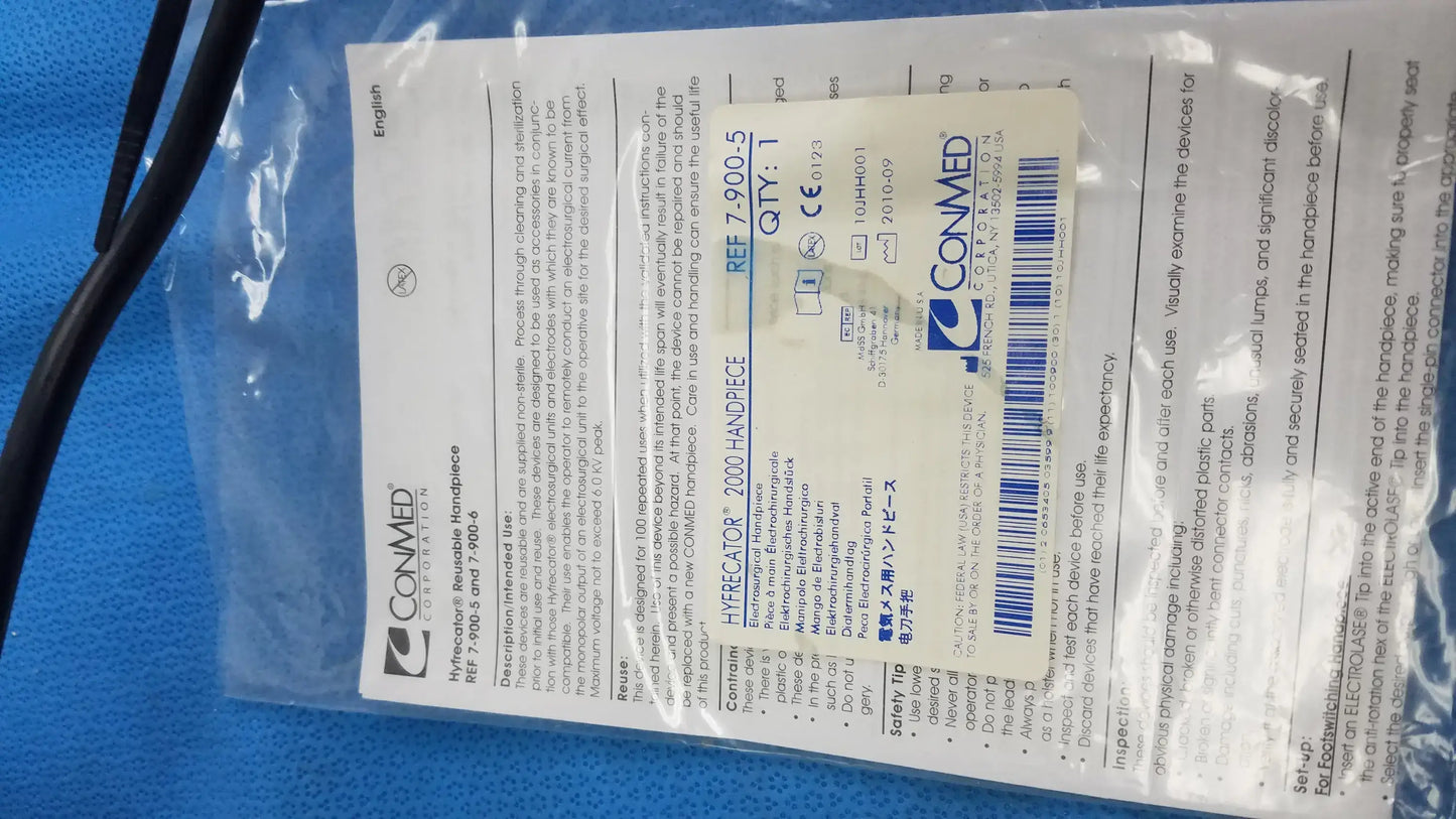 ConMed Hyfrecator 2000 Electrosurgical Unit With Accessories Electrosurgical Unit, second-hand product photo 15
