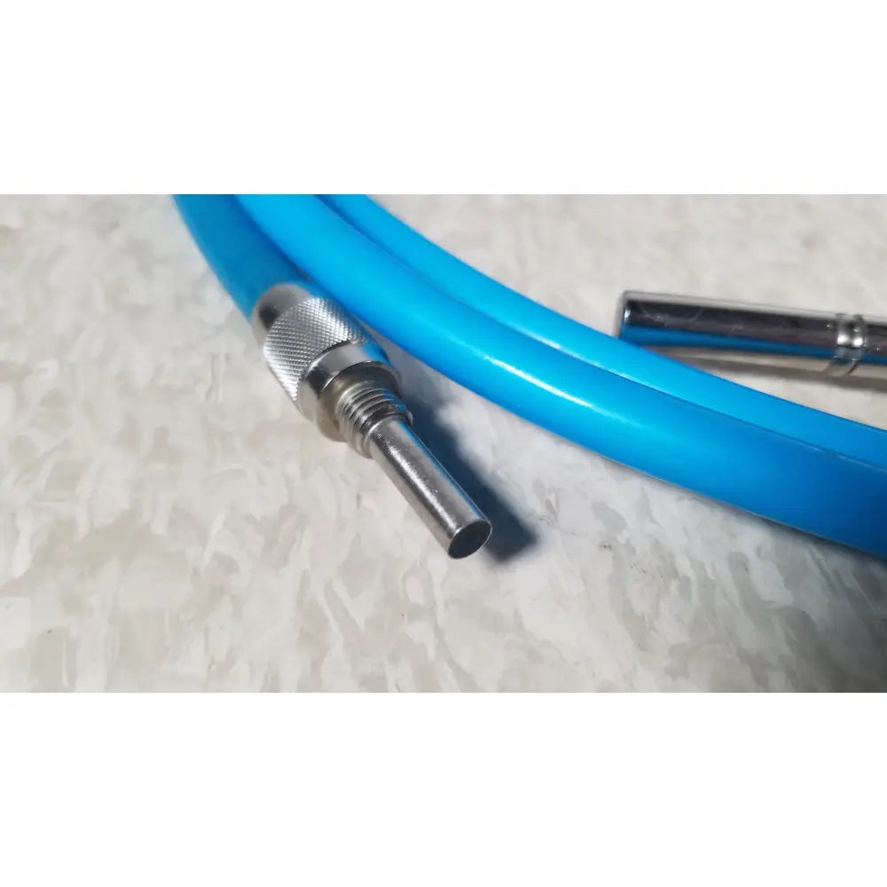 Blue flexible hose with metallic threaded connector and knurled knob for conmed im4123 true hd 1080p urology camera head
