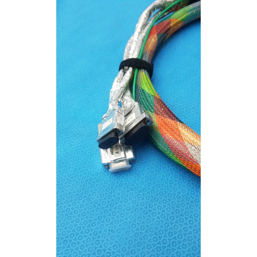 Colorful braided connector stbu to egse cable with metallic connectors designed for reuse medical applications