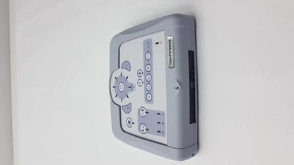 Gray plastic control panel for titmus i400 vision screener featuring buttons and a dial for device operation