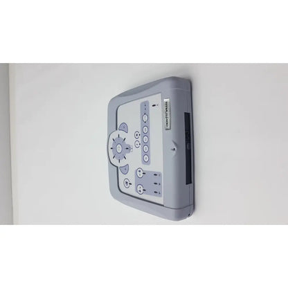Gray plastic control panel for titmus i400 vision screener featuring buttons and a dial for device operation