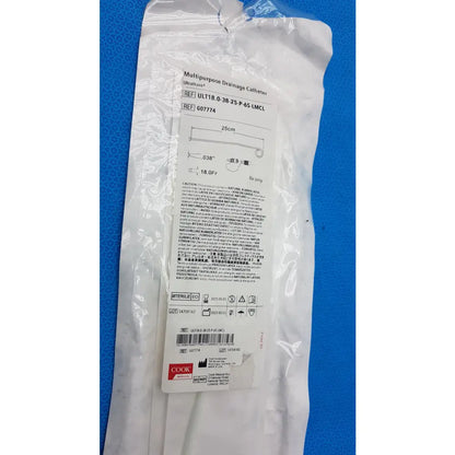 Cook Medical Multipurpose Ultrathane Drainage Catheter 18Fr 25cm Ref G07774 - Multipurpose Drainage Catheter