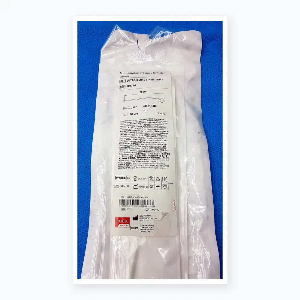 Cook Medical Multipurpose Ultrathane Drainage Catheter 18Fr 25cm Ref G07774