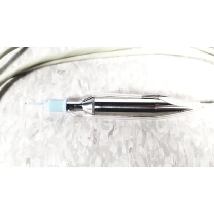 Silver metal cooper vision unipak handpiece needle with blue tip in transparent case for alcon phacoemulsifier