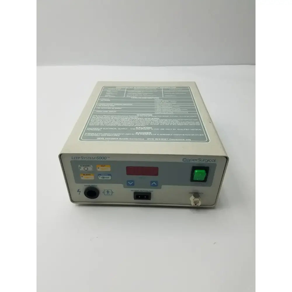 CooperSurgical LEEP System 6000 Electrosurgical Generator Model 6000-1 120V Electrosurgical Generator, second-hand product photo 10