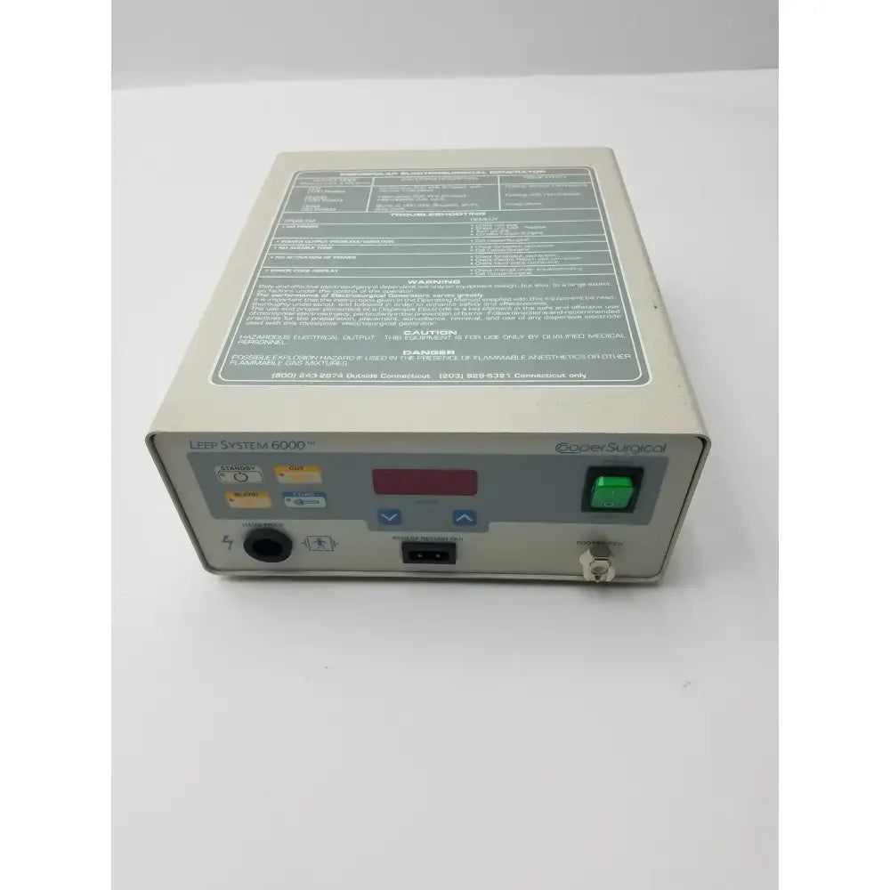 CooperSurgical LEEP System 6000 Electrosurgical Generator Model 6000-1 120V Electrosurgical Generator, second-hand product photo 2