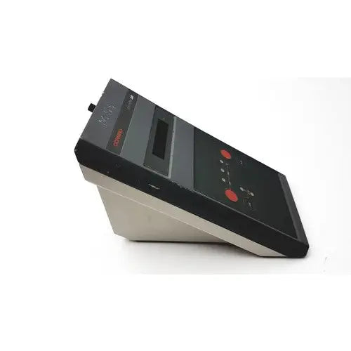 Corning pH meter 240 digital audio cassette player in black and silver with red buttons designed for reuse medical settings