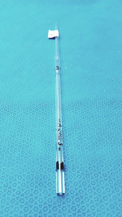 Reuse Medical Corning Pyrex 3mL Reusable Glass Volumetric Pipette Pipettes, second-hand product photo 1