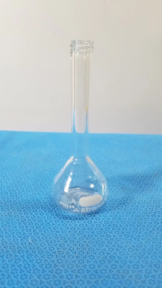 PYREX Corning Pyrex 50mL Volumetric Flask Class A Borosilicate Lab Glass Volumetric Flask, second-hand product photo 1
