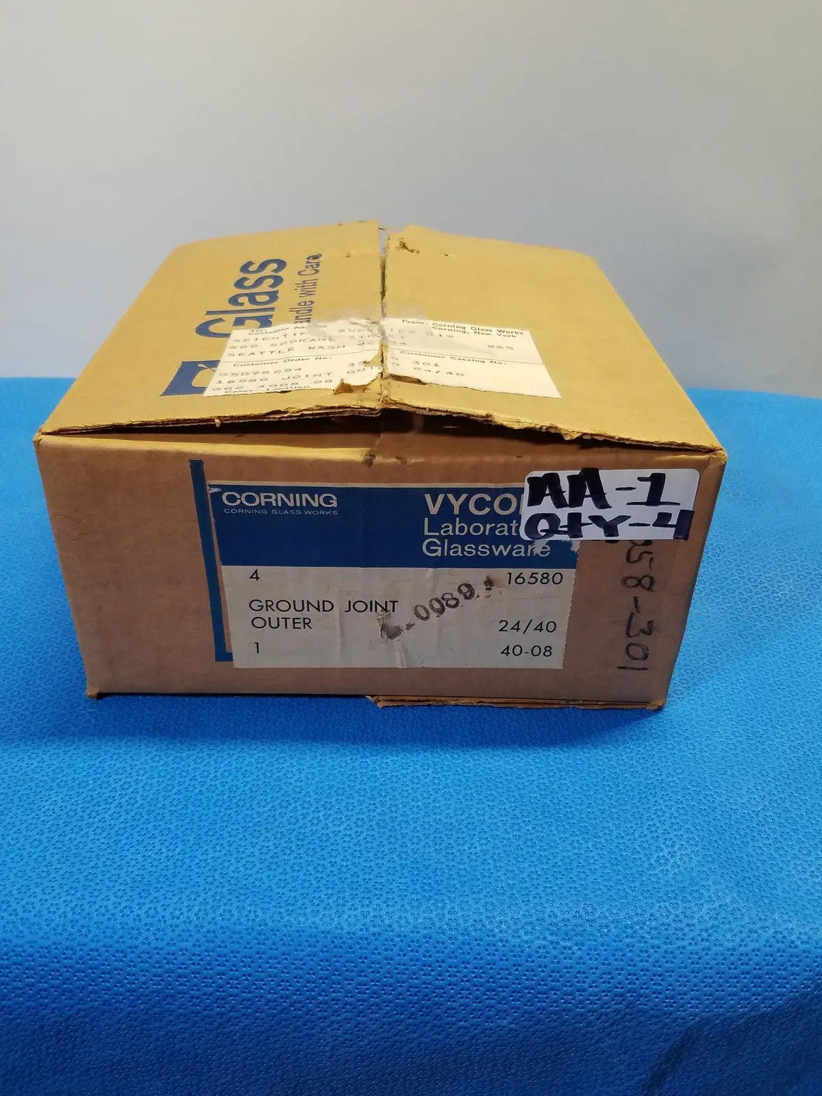 Corning VYCOR Lab Glassware with Ground Joint – High Temp Resistant Laboratory Glassware, second-hand product photo 3