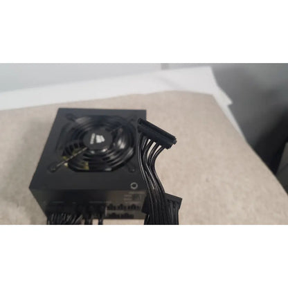 Black corsair ax760 760w fully modular power supply unit with fan and bundled cables for efficient power delivery
