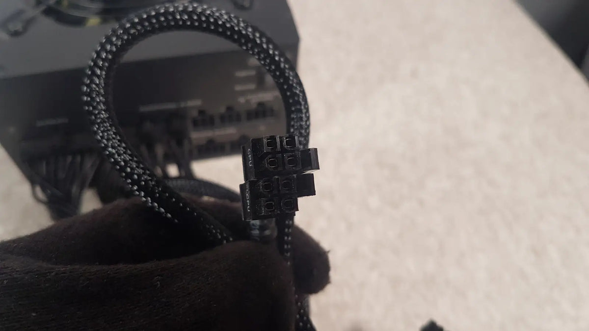 Black braided 6-pin power cable for corsair ax760 760w fully modular power supply with modular power design