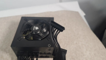 Black corsair ax760 760w fully modular power supply unit with fan and bundled cables for efficient power delivery