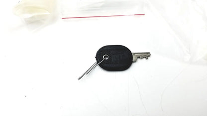 Black oval-shaped reusable medical key fob with silver metal key attached Cosmed K4 B2 Metabolic product