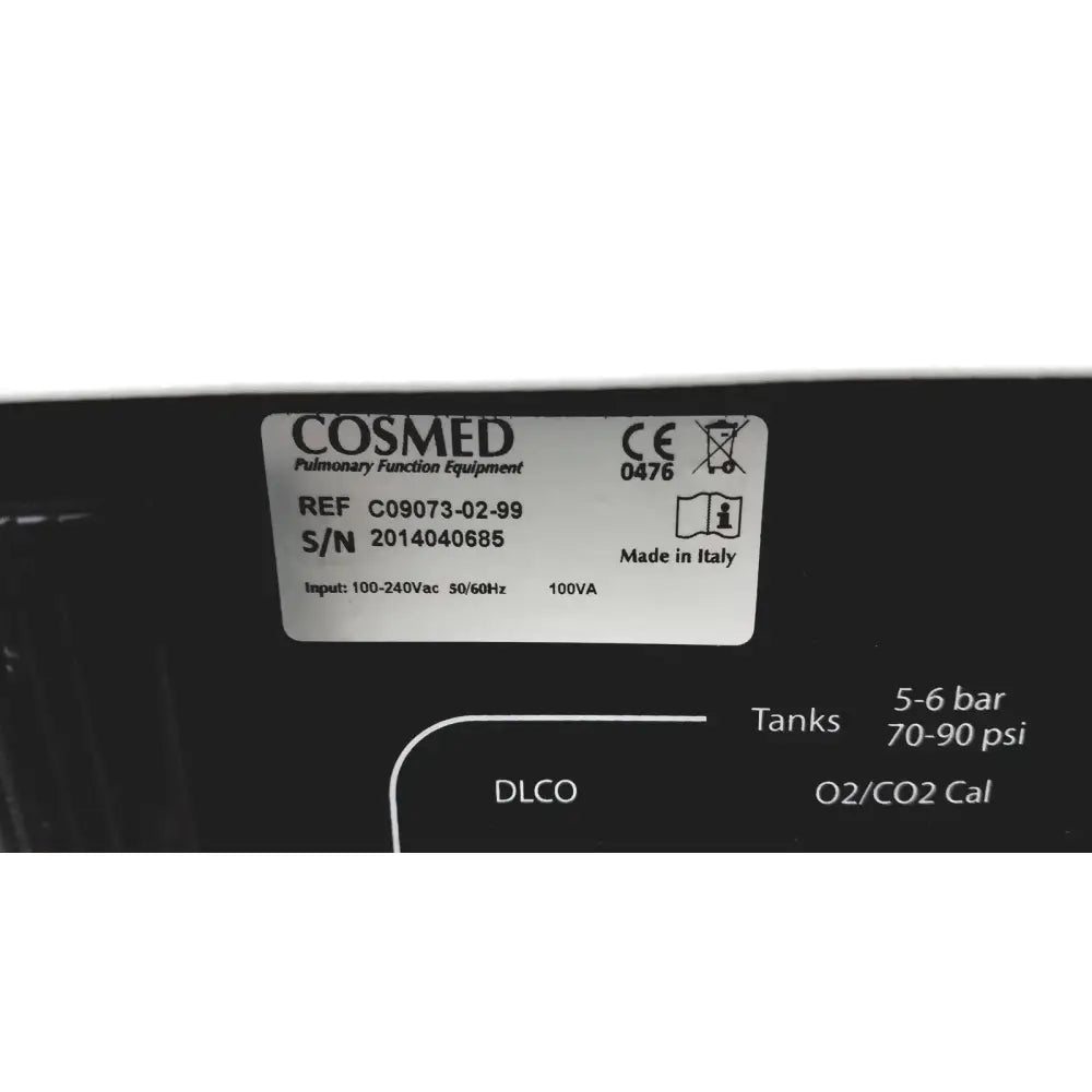 Cosmed Quark CPET C09073-02-99 Ergo Pulmonary Exercise Testing Metabolic Cart, second-hand product photo 7