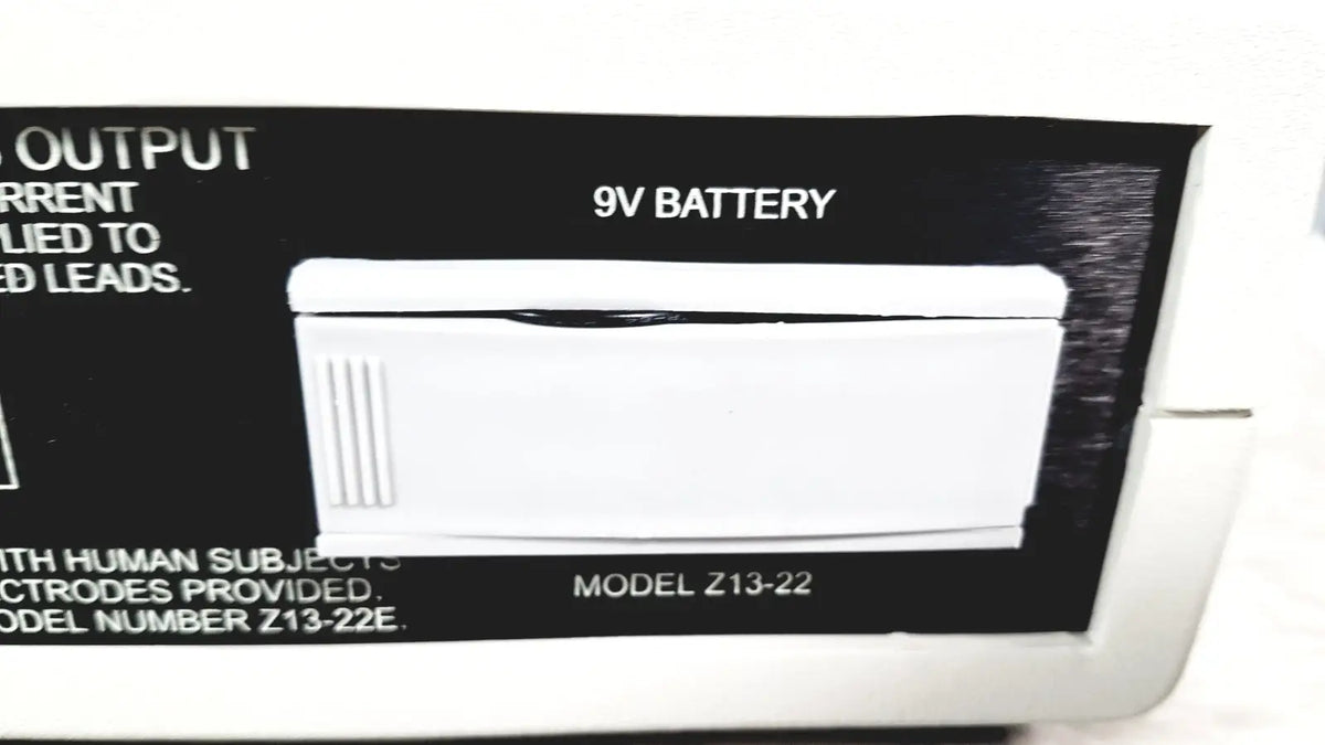 White rectangular 9v battery model z13-22 for coulbourn z13-22 stimulator used in scientific applications