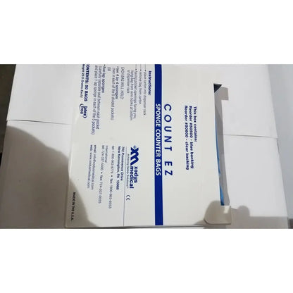 White cardboard count ez sponge counter bags e2 by xodus medical for sterile surgical count bags disposable use
