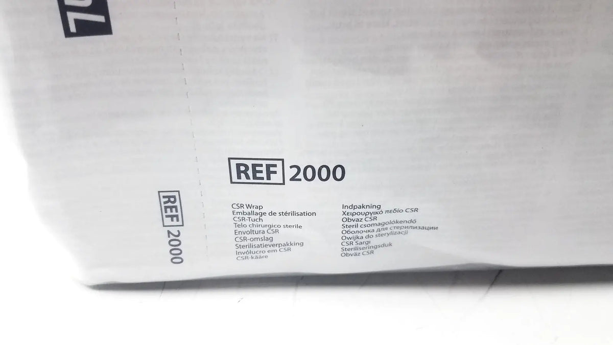 White cardboard box labeled ref 2000 with sterile packaging text for covidien 2000 dover urine meter 400ml product