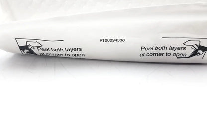 White plastic tube with black printed instructions and part number pt00094336 for covidien dover urine meter 400ml