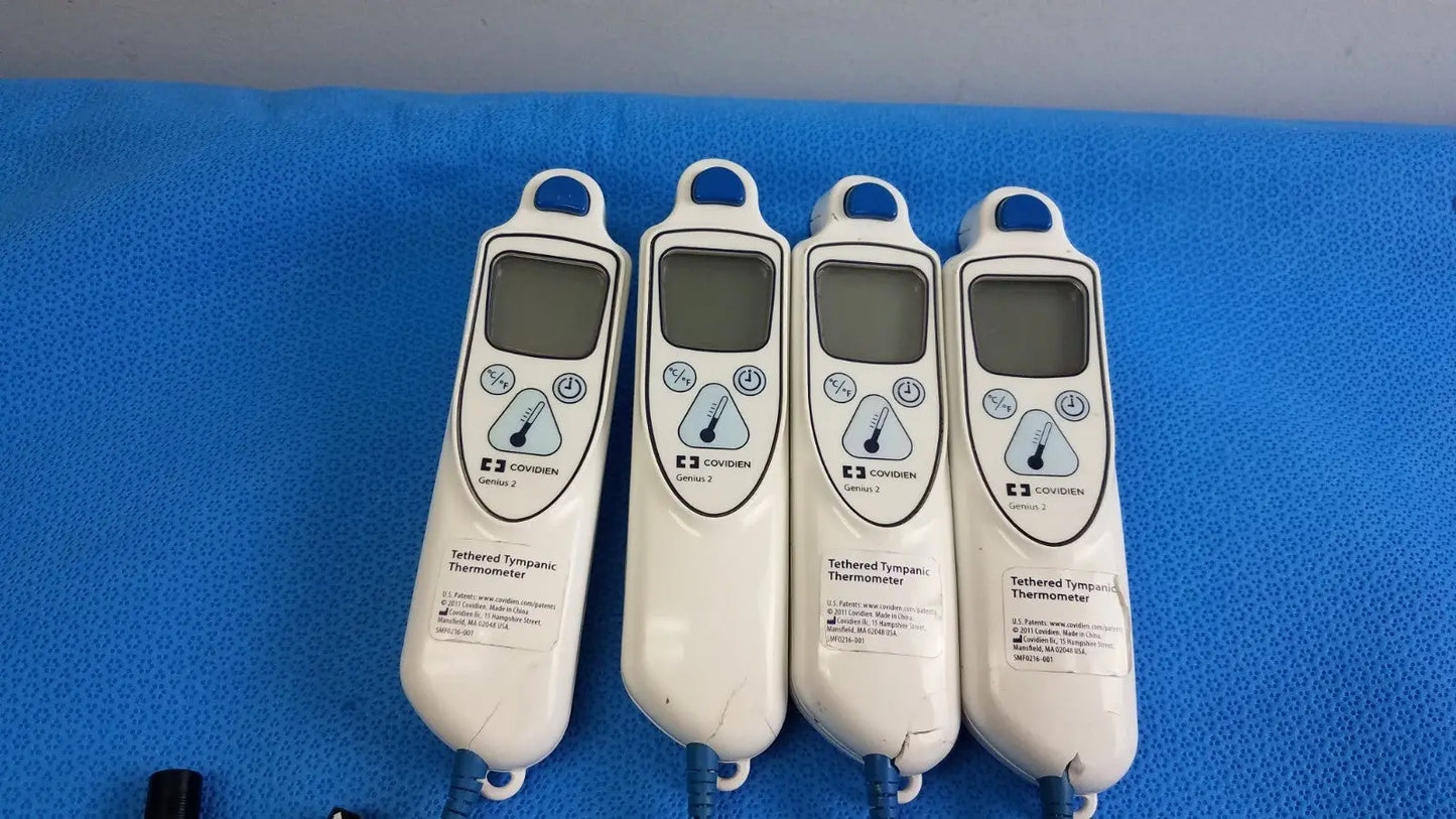 Reuse Medical Covidien Genius 3 Tympanic Ear Thermometer with Wall Mount Base Lot of 4 Medical Thermometers, second-hand product photo 1