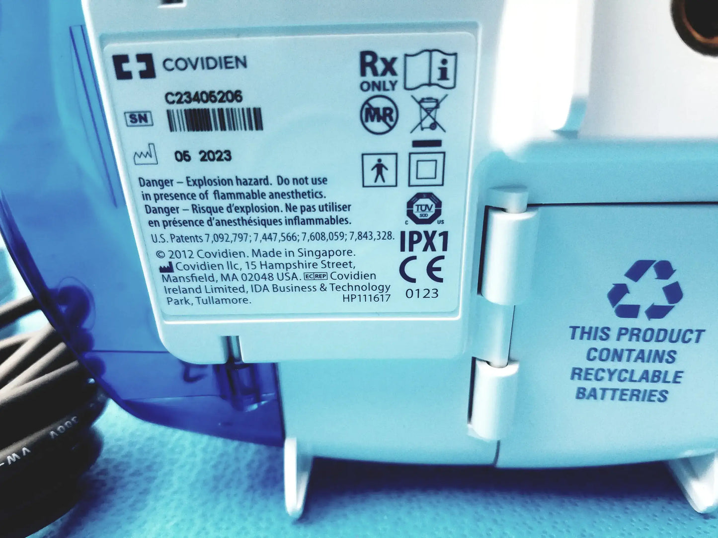 Covidien Kangaroo Enteral Feeding ePump With Pole Clamp and Power Supply Enteral Feeding ePump, second-hand product photo 6