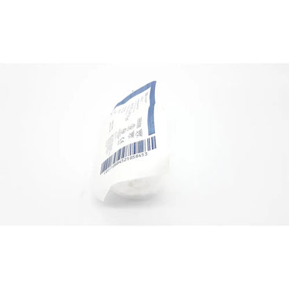 White plastic medical device packaging of covidien kerlix fluffy sterile 6-ply gauze bandage roll with blue labeling