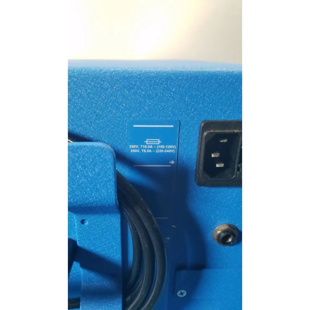 Blue textured power supply unit with black plug and coiled cable for covidien se3690 smoke evacuator