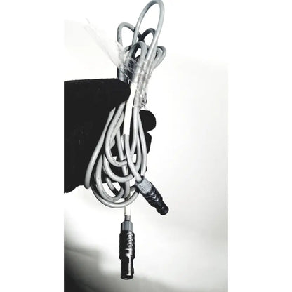 Gray coiled cable with black connectors and clear plastic tie for covidien super dimension i logic in reach navigation system