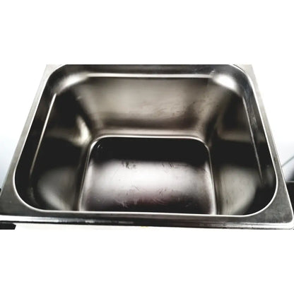 Stainless steel kitchen sink with rectangular basin and raised edges in crest ultrasonic powersonic cleaner model p1100d