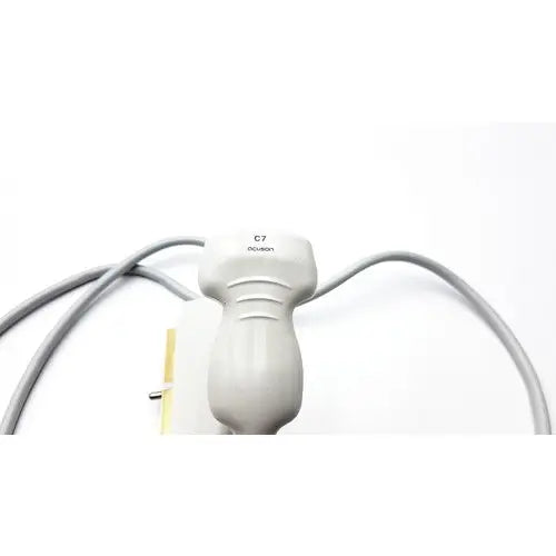White plastic ultrasound transducer head with c7 and eclipse branding for criticare 506nt3 series comfort cuff patient monitor