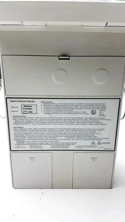 Bard CritiCore Fluid Output and Temperature Monitor Model 000002N Patient Monitor, second-hand product photo 11